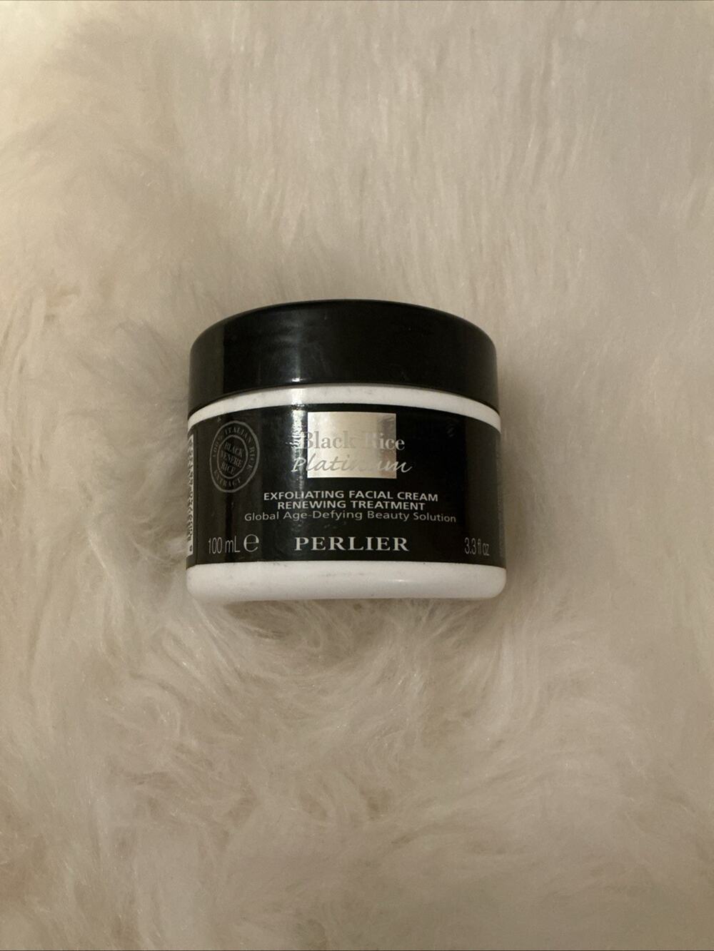Perlier Black Rice platinum Exfoliating Facial Cream 3.3 oz New Sealed